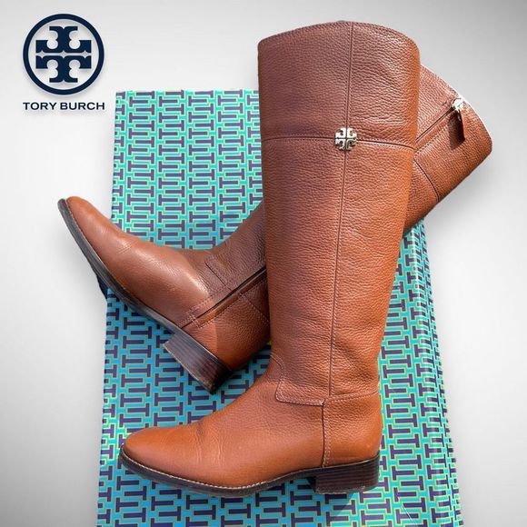 Tory Burch Jolie Leather Riding Boot in Rustic Brown 7(M) - $495 - Picture 15 of 17